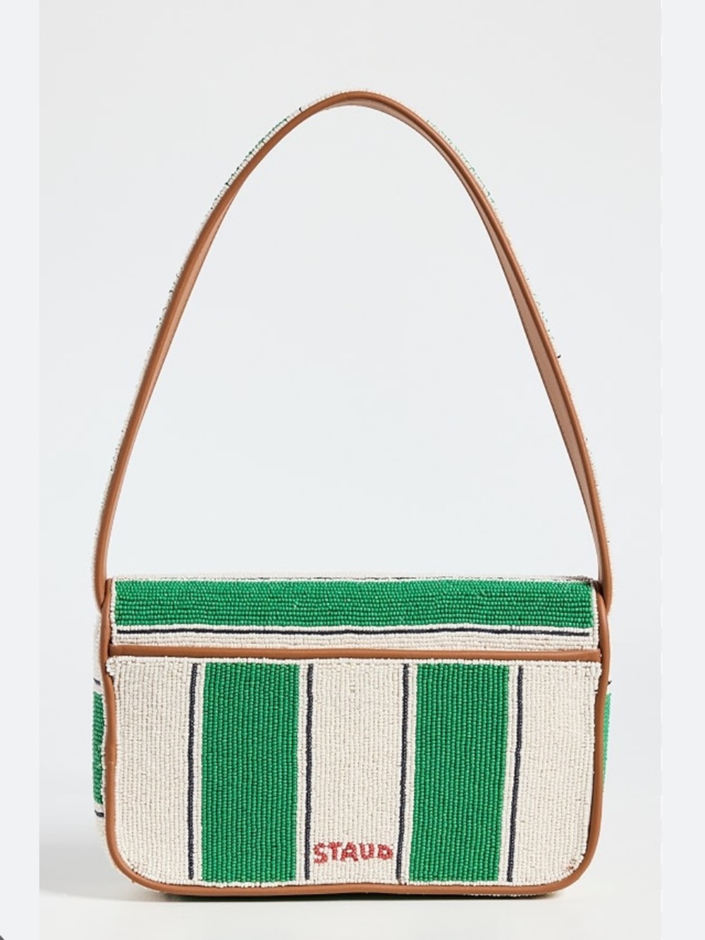 LIKE NEW STAUD Tommy Beaded Bag, Bungalow Stripe - Picture 2 of 9